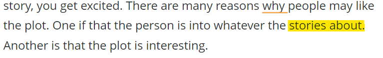 stories are about Prowritingaid