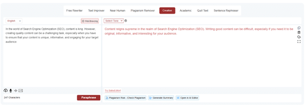 Paraphrasing tools ai 1