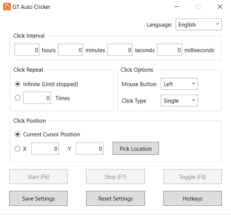 GT Auto Clicker How to use