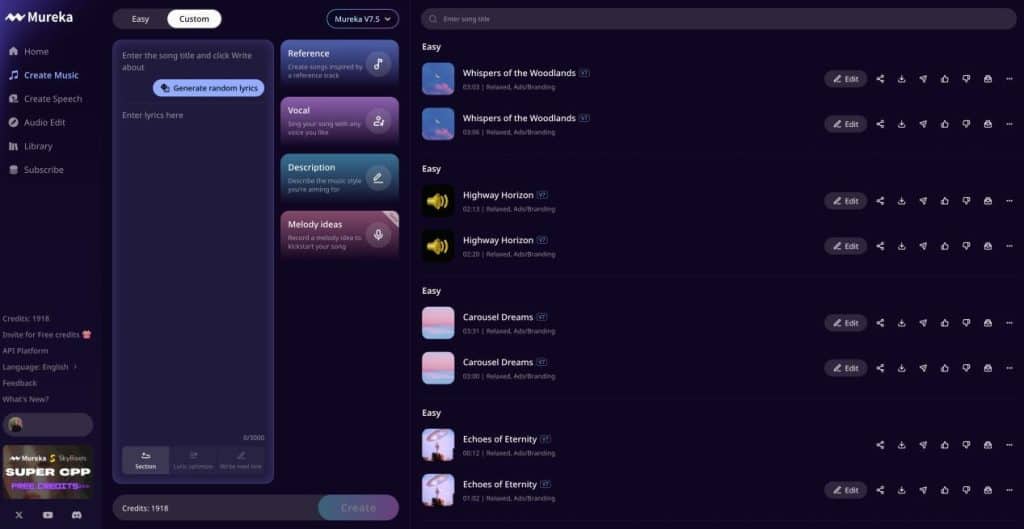 Mureka Platform Technology and Applications