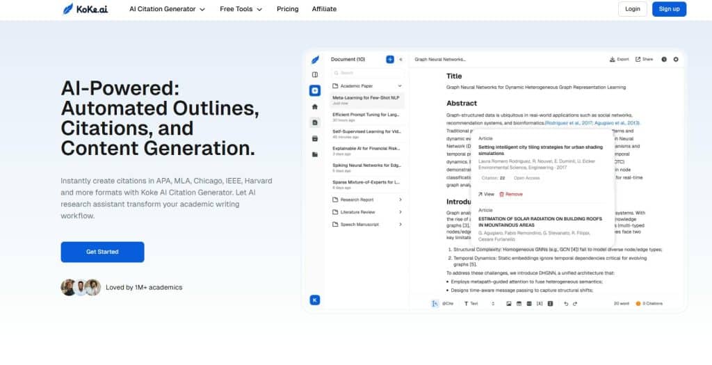 Koke AI academic writing tool