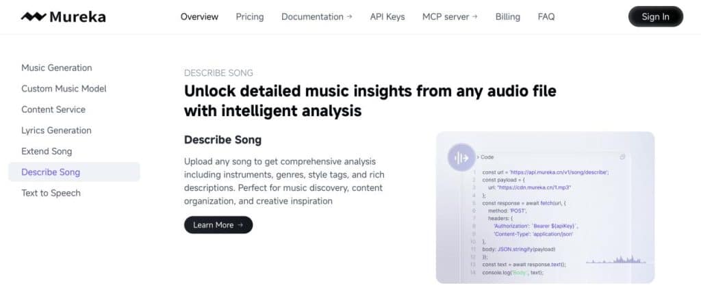 mureka ai dashboard