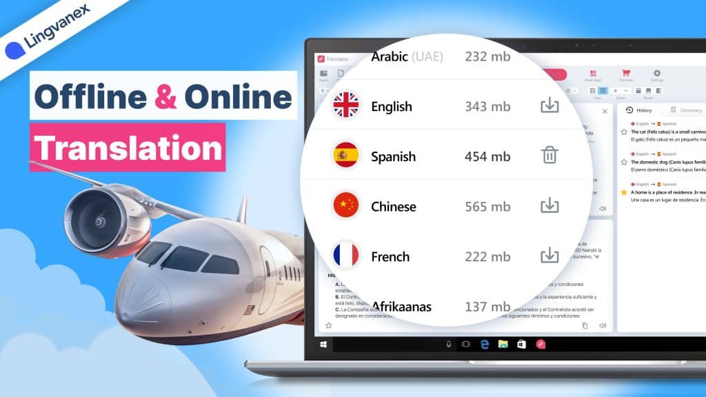 portable lingvanex translator offline and online translation